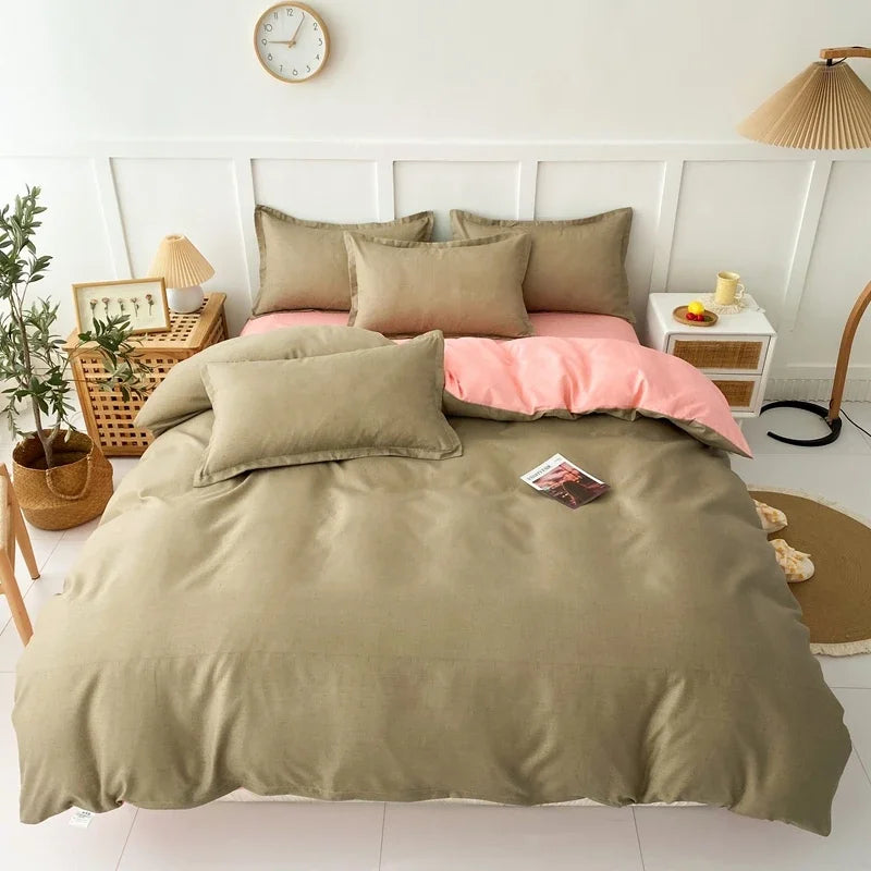 Ensemble de Literie à Rayures et à Carreaux en Polyester – Design Élégant et Confortable 9