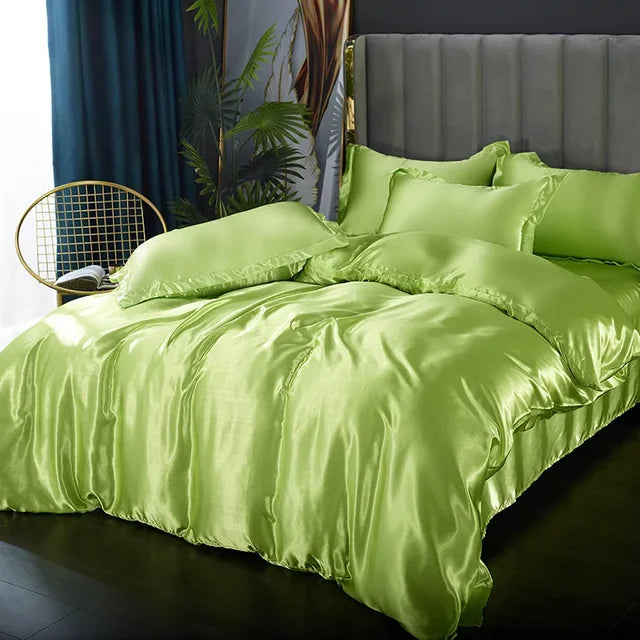 Ensemble de Literie en Satin Doux – Draps et Housse de Couette, Confort Optimal, Plusieurs Tailles et Couleurs Disponibles 15