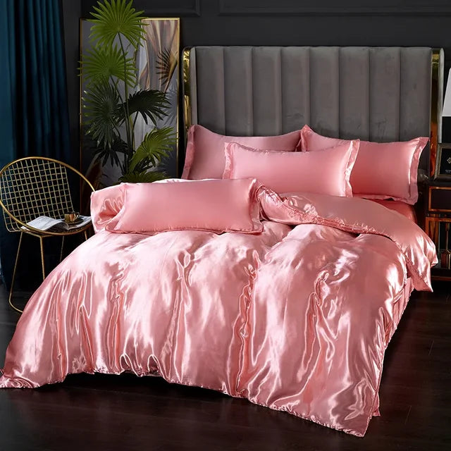 Ensemble de Literie en Satin Doux – Draps et Housse de Couette, Confort Optimal, Plusieurs Tailles et Couleurs Disponibles 17