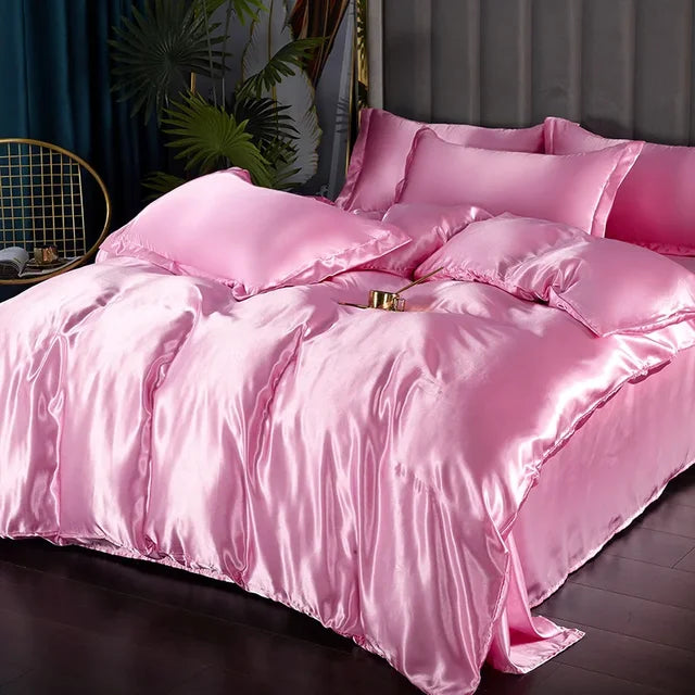 Ensemble de Literie en Satin Doux – Draps et Housse de Couette, Confort Optimal, Plusieurs Tailles et Couleurs Disponibles 7