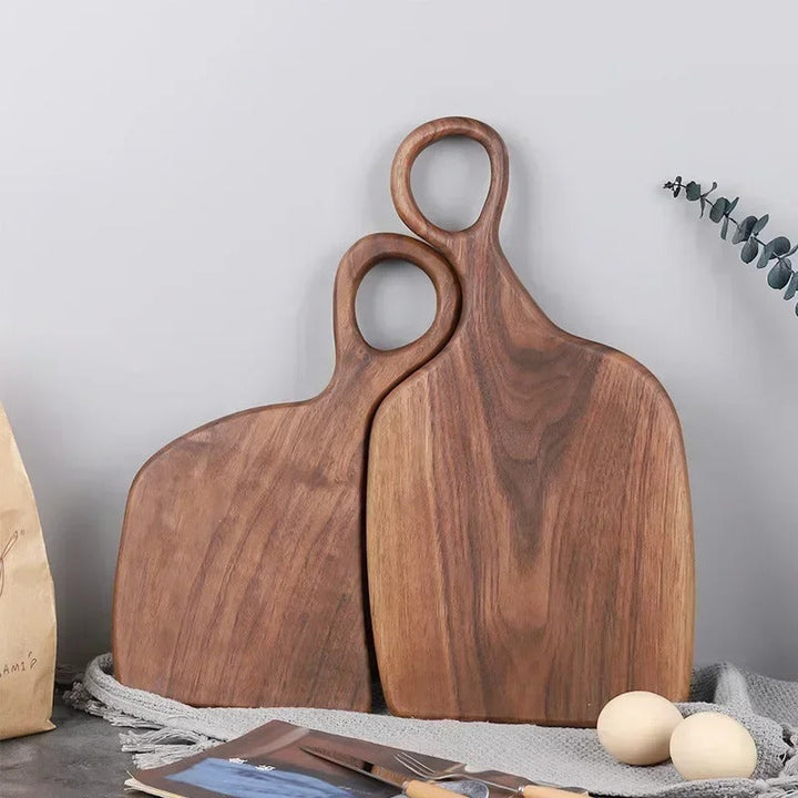 Ensemble de Planches à Découper en Noyer – Bois Durable, Conception Ergonomique, Idéal pour Cuisine, 2 Tailles Incluses 0
