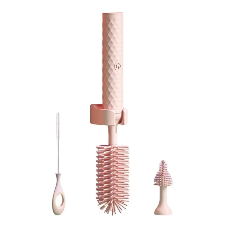 Ensemble de Soins pour Bébé Hypoallergénique – Coupe-Ongles, Brosse à Cheveux, Thermomètre, Compact et Léger, Couleurs Rose et Vert 0