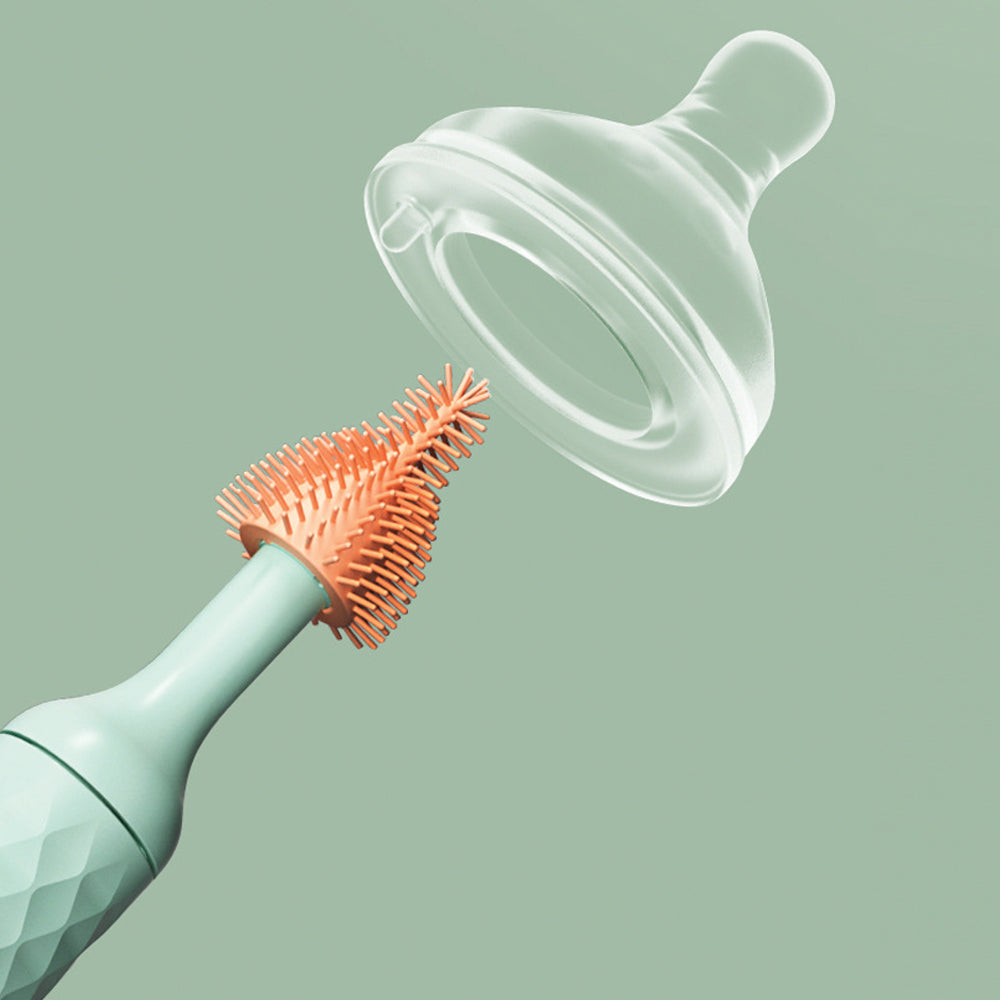 Ensemble de Soins pour Bébé Hypoallergénique – Coupe-Ongles, Brosse à Cheveux, Thermomètre, Compact et Léger, Couleurs Rose et Vert 4