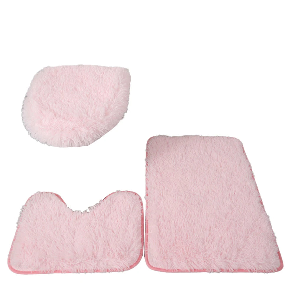 Ensemble de Tapis de Bain Antidérapant en Microfibre – Tapis Salle de Bain Doux et Sécurisés, 3 Pièces 0