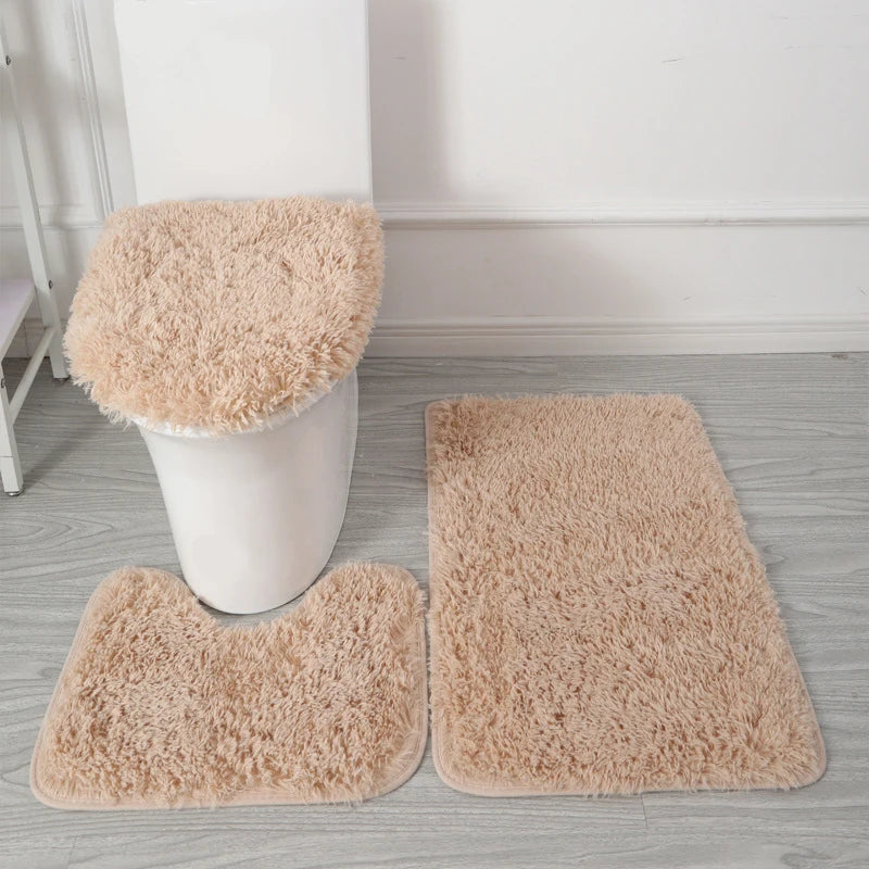 Ensemble de Tapis de Bain Antidérapant en Microfibre – Tapis Salle de Bain Doux et Sécurisés, 3 Pièces 1