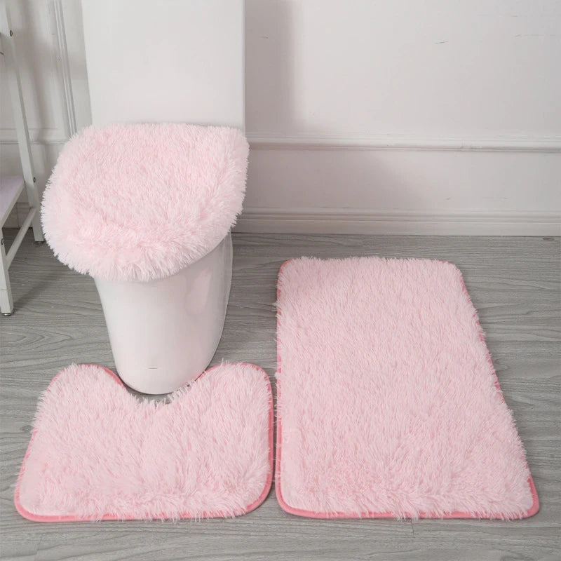 Ensemble de Tapis de Bain Antidérapant en Microfibre – Tapis Salle de Bain Doux et Sécurisés, 3 Pièces 2