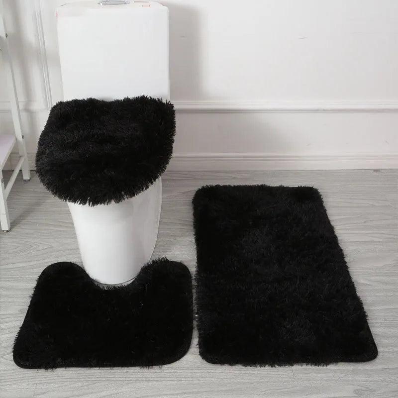 Ensemble de Tapis de Bain Antidérapant en Microfibre – Tapis Salle de Bain Doux et Sécurisés, 3 Pièces 4