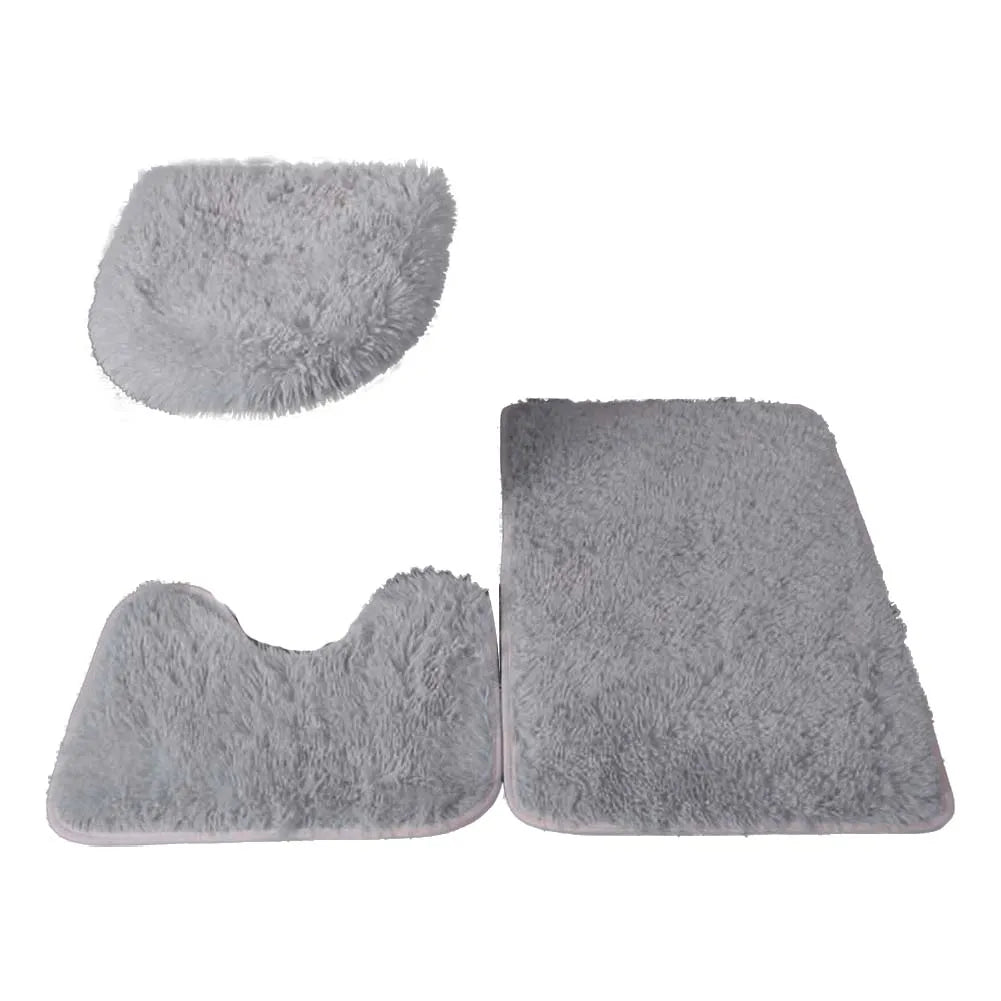 Ensemble de Tapis de Bain Antidérapant en Microfibre – Tapis Salle de Bain Doux et Sécurisés, 3 Pièces 5