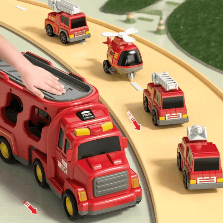 Ensemble de Véhicules de Secours avec Camion de Pompiers, Effets Lumineux et Sonores – Jouets Immersifs pour Enfants 0