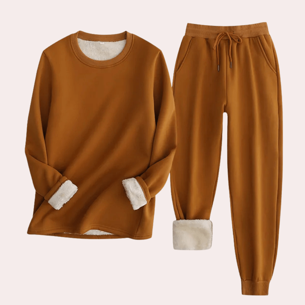 Ensemble de Vêtements d'Intérieur Femme en Polaire Douce – Sweat-Shirt et Pantalon de Jogging Confortable et Élégant 2