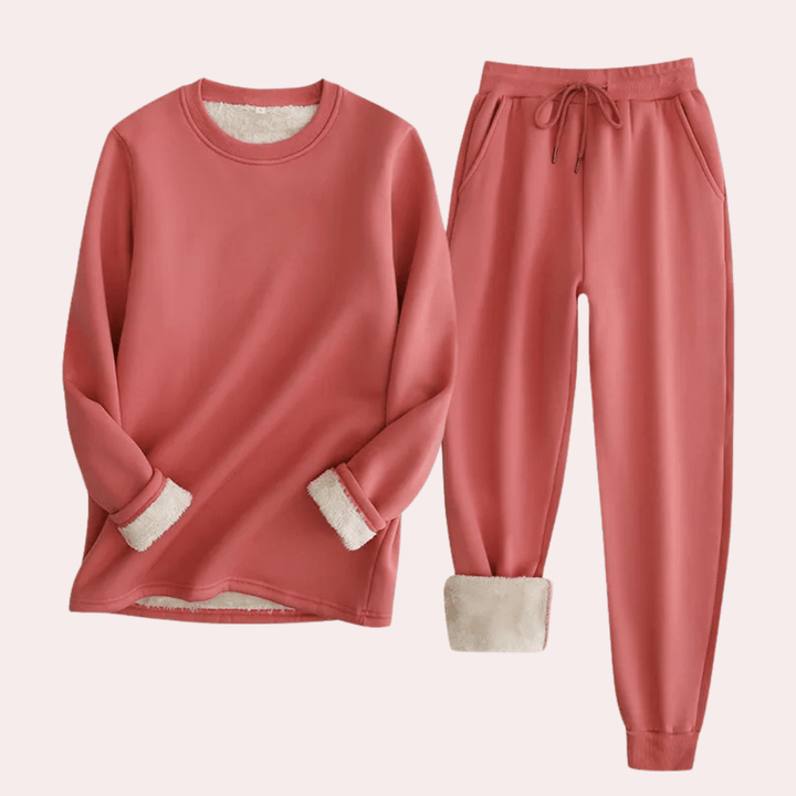 Ensemble de Vêtements d'Intérieur Femme en Polaire Douce – Sweat-Shirt et Pantalon de Jogging Confortable et Élégant 3