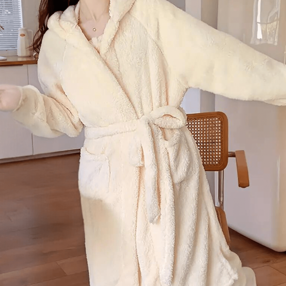 Ensemble de Vêtements de Détente en Tissu Épais – Beige, Tailles M à 7XL, Confort Optimal et Coupe Ample 4