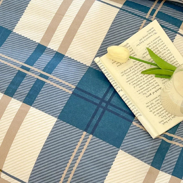 Ensemble de literie à carreaux pour homme – Tissu doux et design élégant 5