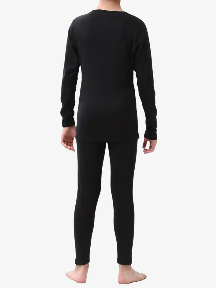 Ensemble de sous-vêtements thermiques pour enfants - Vêtements thermiques chauds avec manches longues et pantalon, respirants et flexibles 1