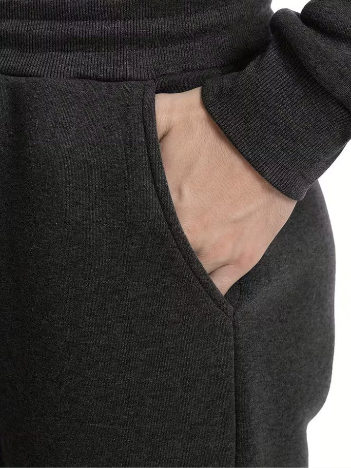 Ensemble de survêtement Elite pour homme, tenue de running toutes saisons, matière respirante, taille élastique, noir/gris, tailles S à 3XL 3