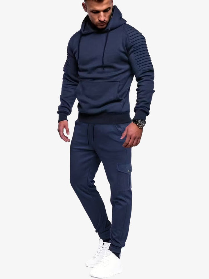 Ensemble de survêtement Elite pour homme, tenue de running toutes saisons, matière respirante, taille élastique, noir/gris, tailles S à 3XL 7