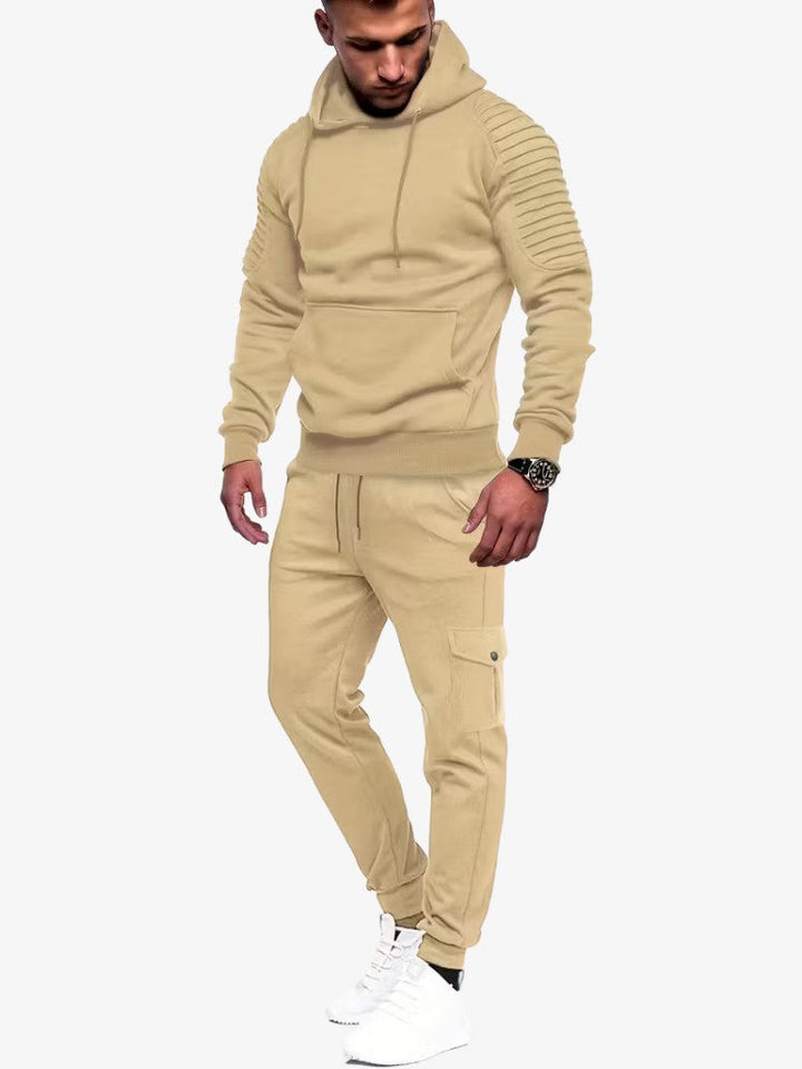 Ensemble de survêtement Elite pour homme, tenue de running toutes saisons, matière respirante, taille élastique, noir/gris, tailles S à 3XL 8