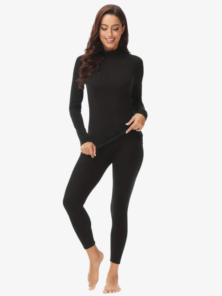 Ensemble thermique premium pour femme - T-shirt et legging pour les activités hivernales 1