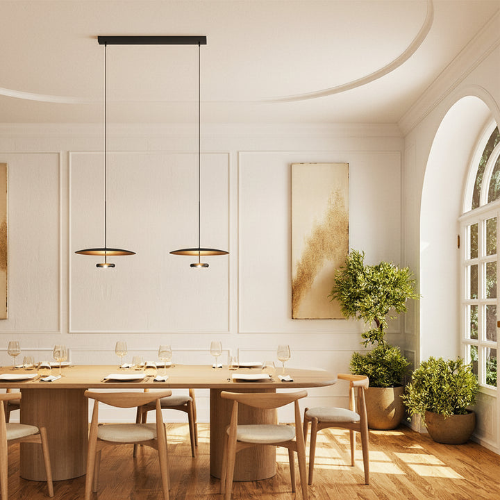 Modern Retro LED Ceiling Light Adjustable Height Dual Lighting Modes
