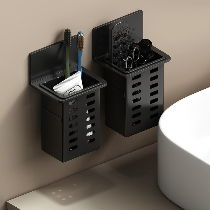 Étagère Murale Métallique Moderne pour Salle de Bain et Cuisine – Rangement Pratique et Compact en Noir 3