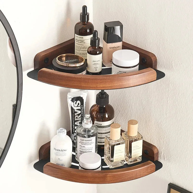 Étagère Murale en Bois Naturel pour Salle de Bain – Étagère de Rangement Élégante et Durable, Optimisation de l'Espace 0
