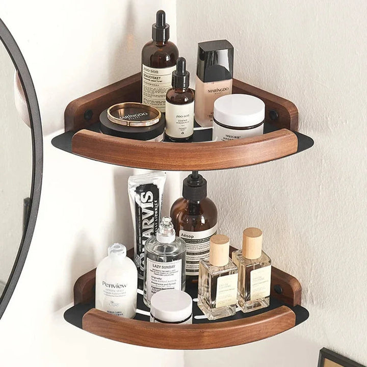 Étagère Murale en Bois Naturel pour Salle de Bain – Étagère de Rangement Élégante et Durable, Optimisation de l'Espace 0
