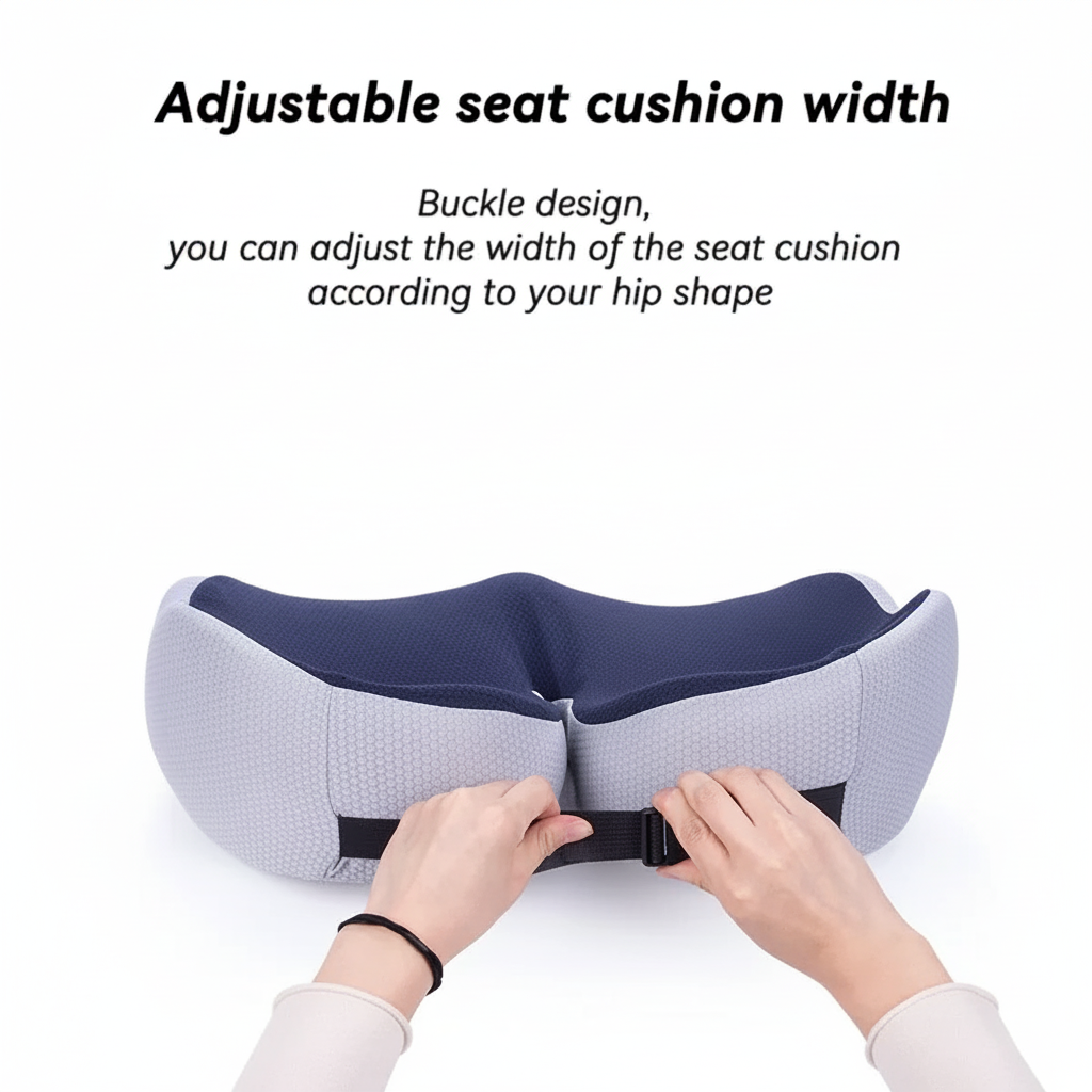 Memory Foam Seat Cushion Sit Bone Support Office Car