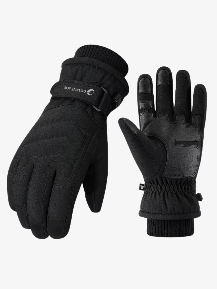 Gants de ski imperméables haut de gamme pour femmes et hommes – Gants d'hiver chauds et antidérapants noirs et blancs 0
