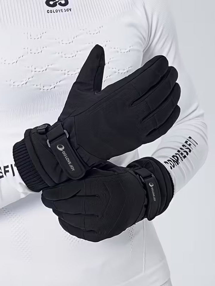 Gants de ski imperméables haut de gamme pour femmes et hommes – Gants d'hiver chauds et antidérapants noirs et blancs 1