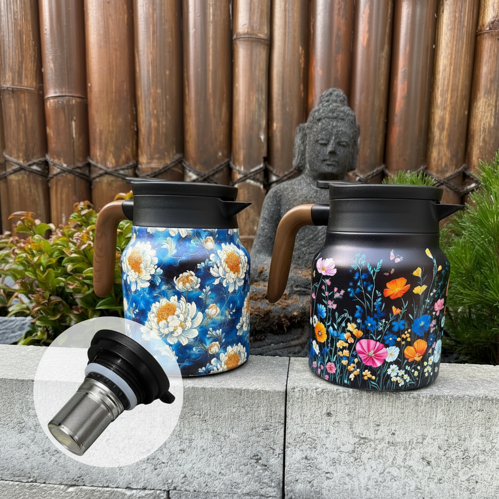 Tea Kettle Thermos Teapot Infuser Insulated Hot Drink Jug