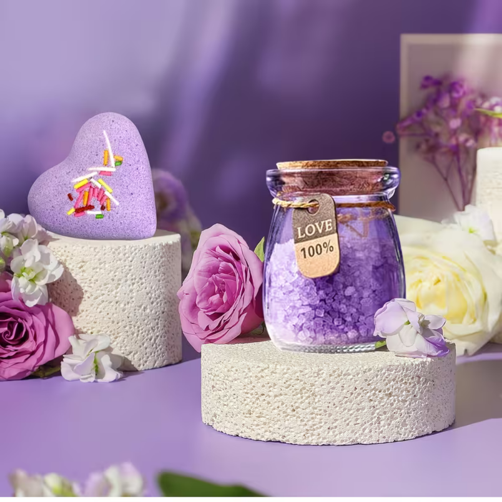 Mother's Day Gift Set Spa Basket Lavender Relaxation Self-Care Kit