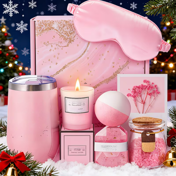 Mother's Day Gift Set Spa Basket Rose Relaxation Self-Care Kit