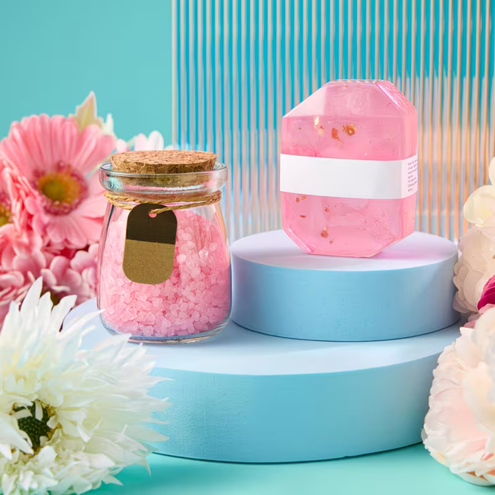 Mother's Day Gift Set Spa Basket Rose Relaxation Self-Care Kit