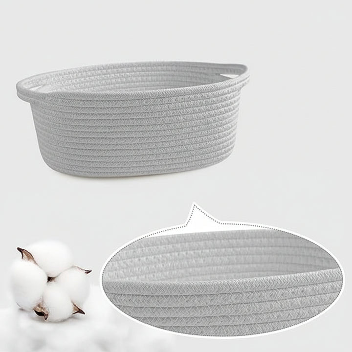 Storage Basket Woven Cotton Rope Organizer Gift Basket Small