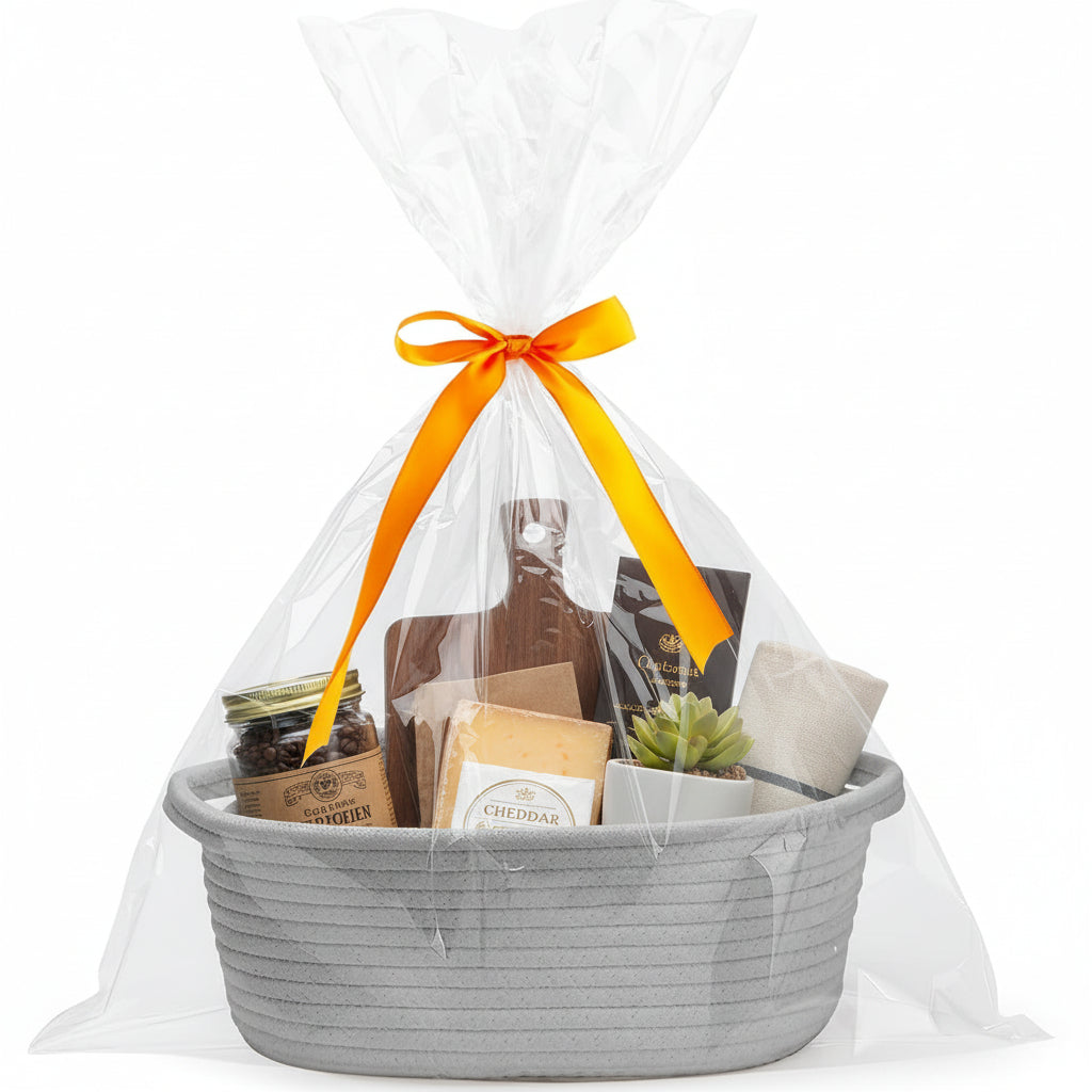 Storage Basket Woven Cotton Rope Organizer Gift Basket Small