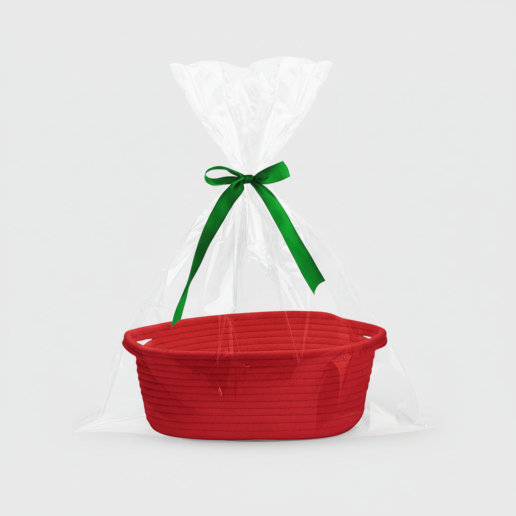 Storage Basket Woven Cotton Rope Organizer Gift Basket Small