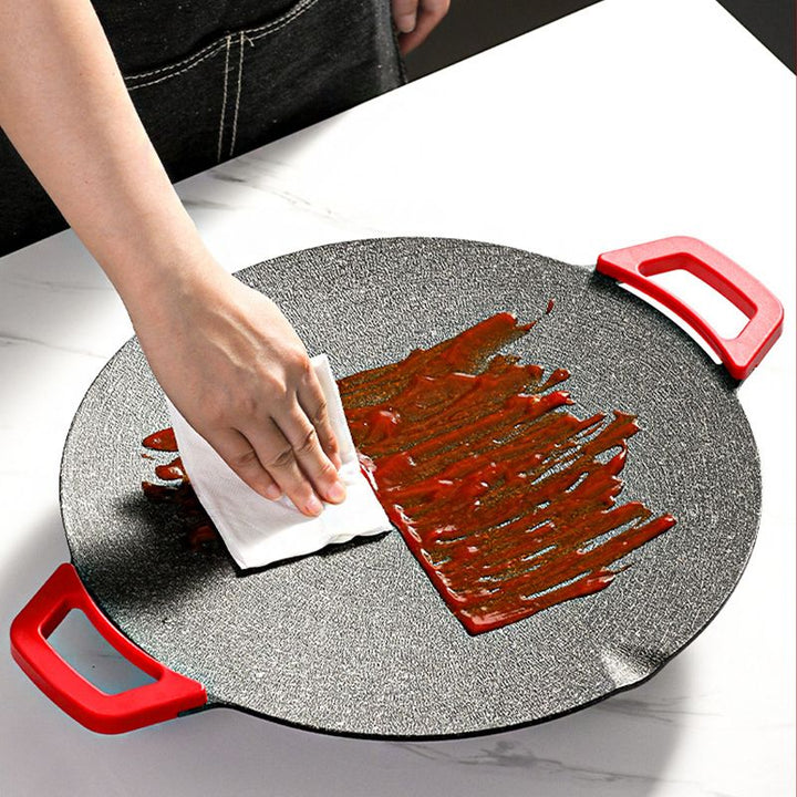 Gril Électrique 30 cm avec Revêtement Antiadhésif et Température Réglable – Idéal pour Viande et Légumes, Utilisation Intérieure et Extérieure 3