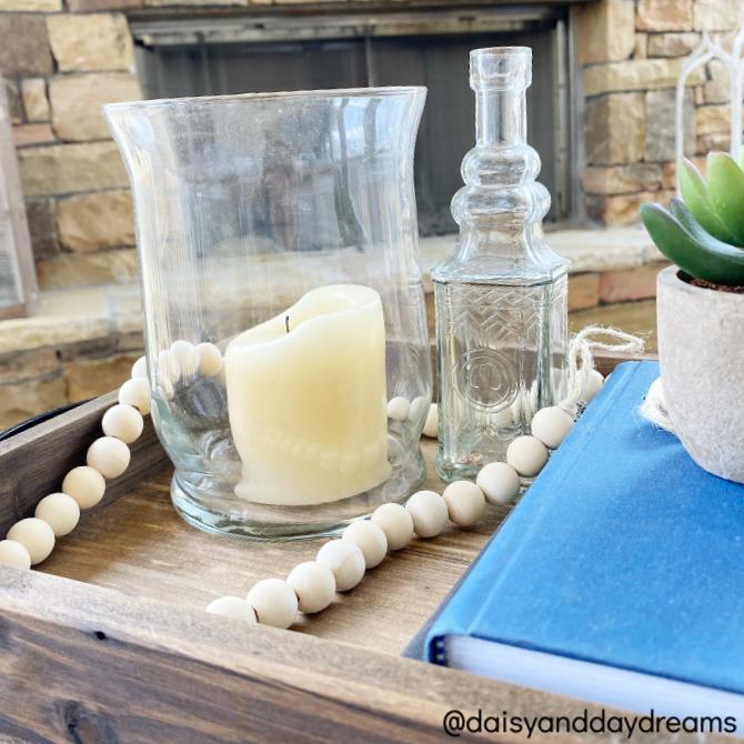 Guirlande de Perles en Bois Naturel avec Boucles en Jute – Décoration Intérieure Élégante et Rustique de 96 cm 2