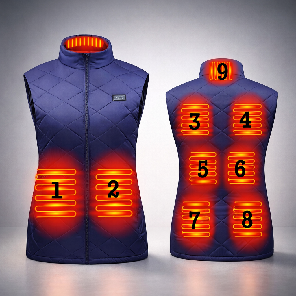 Dámská vyhřívaná vesta elektrická zimní venkovní teplá vesta