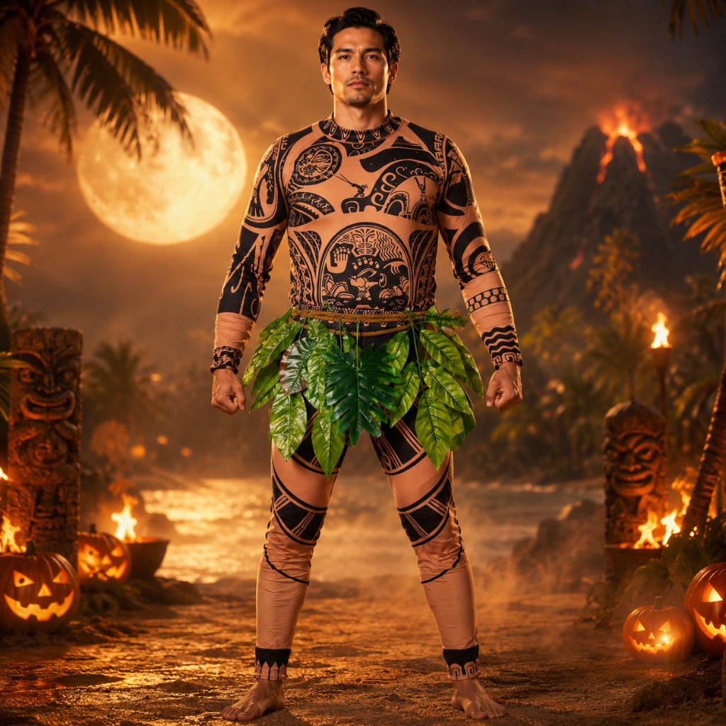 Halloween Costume Tattoo Body Suit Fun Character Design
