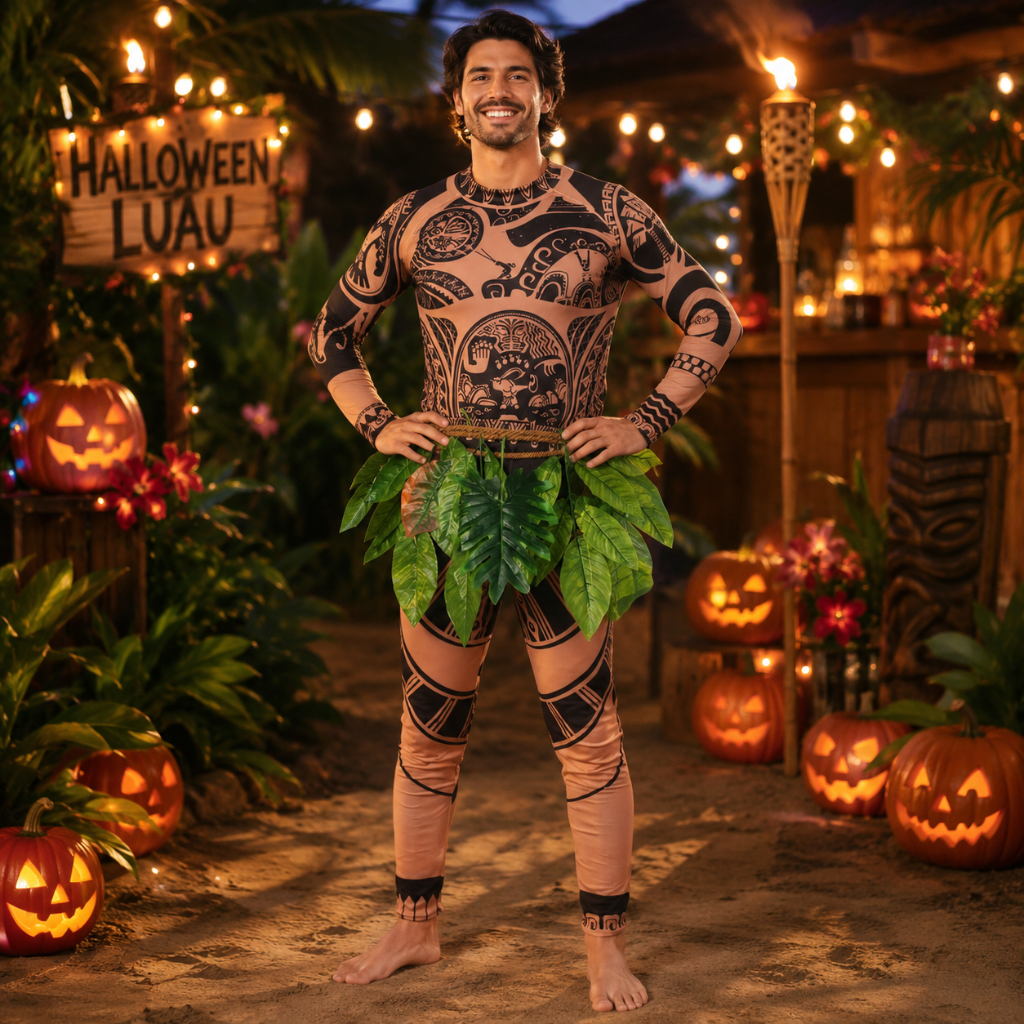 Halloween Costume Tattoo Body Suit Fun Character Design