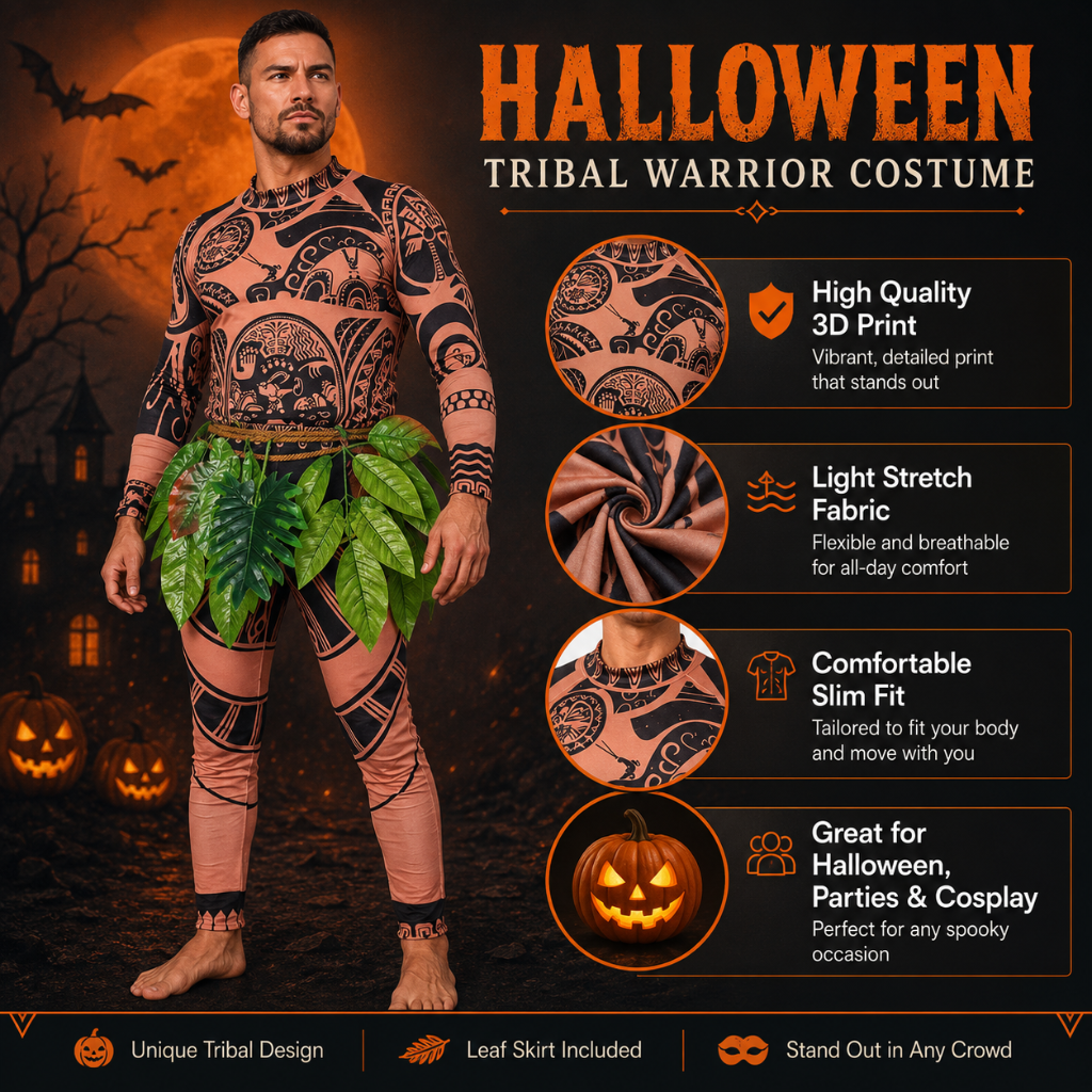 Halloween Costume Tattoo Body Suit Fun Character Design