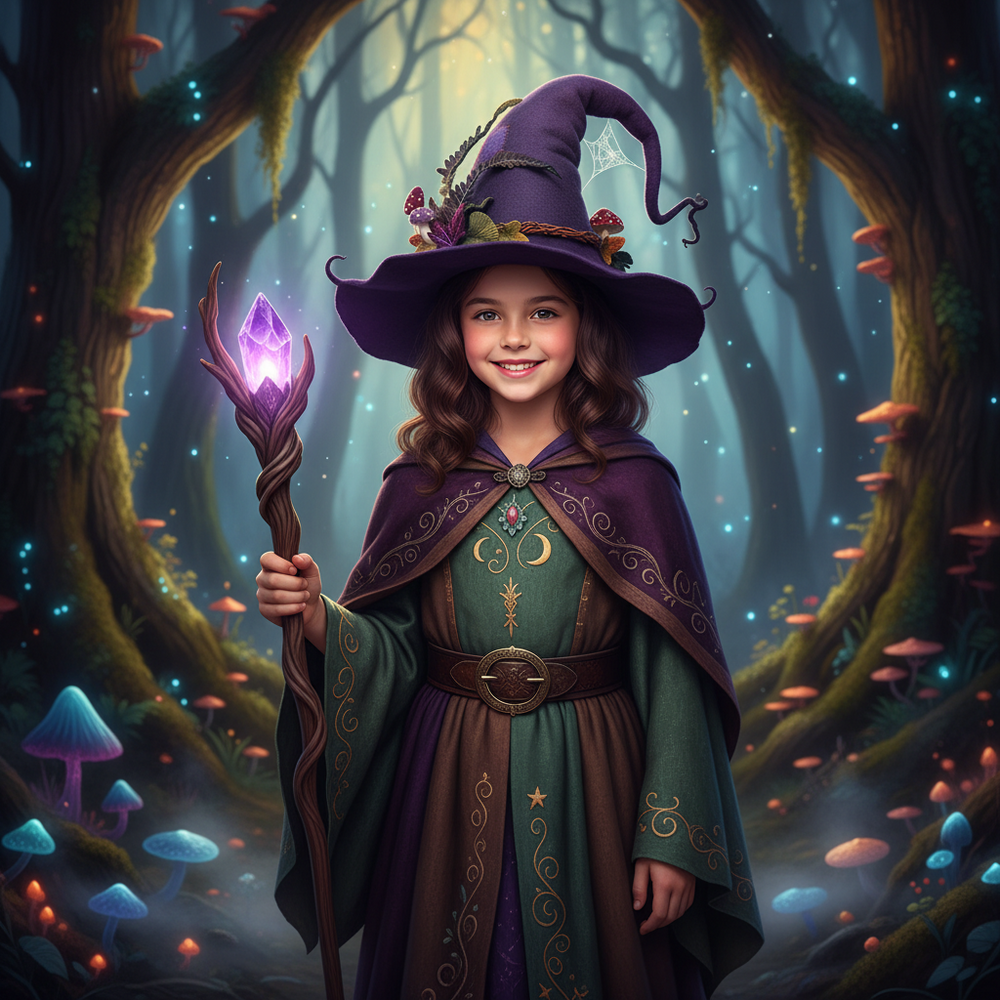 Halloween Costumes Witch Hat Costume Breathable Fabric - Image 1