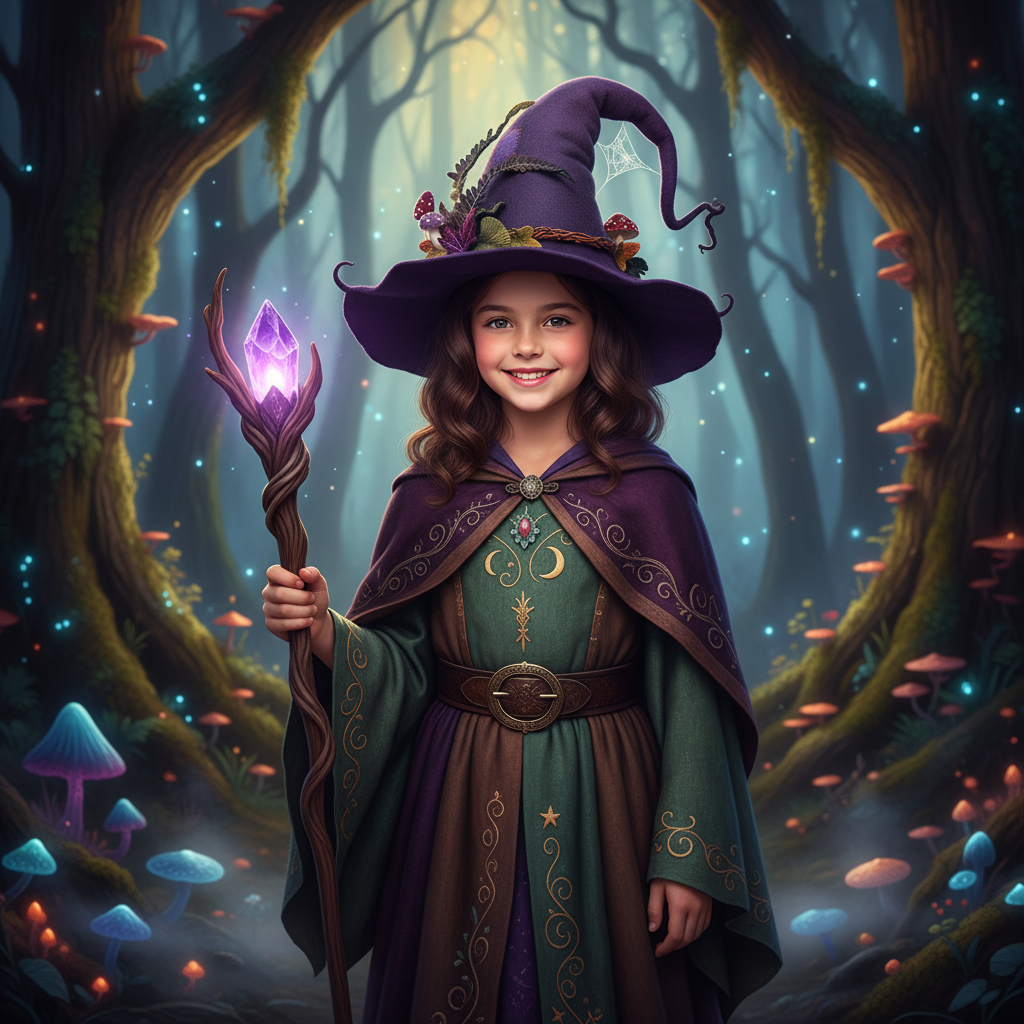 Halloween Costumes Witch Hat Costume Breathable Fabric - Image 1