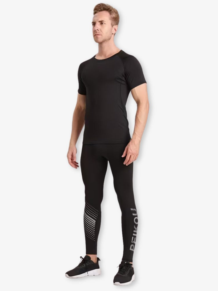 Haut de compression premium à manches courtes avec matière thermoactive – Soutien musculaire et amélioration de la posture, tailles S à 2XL 3