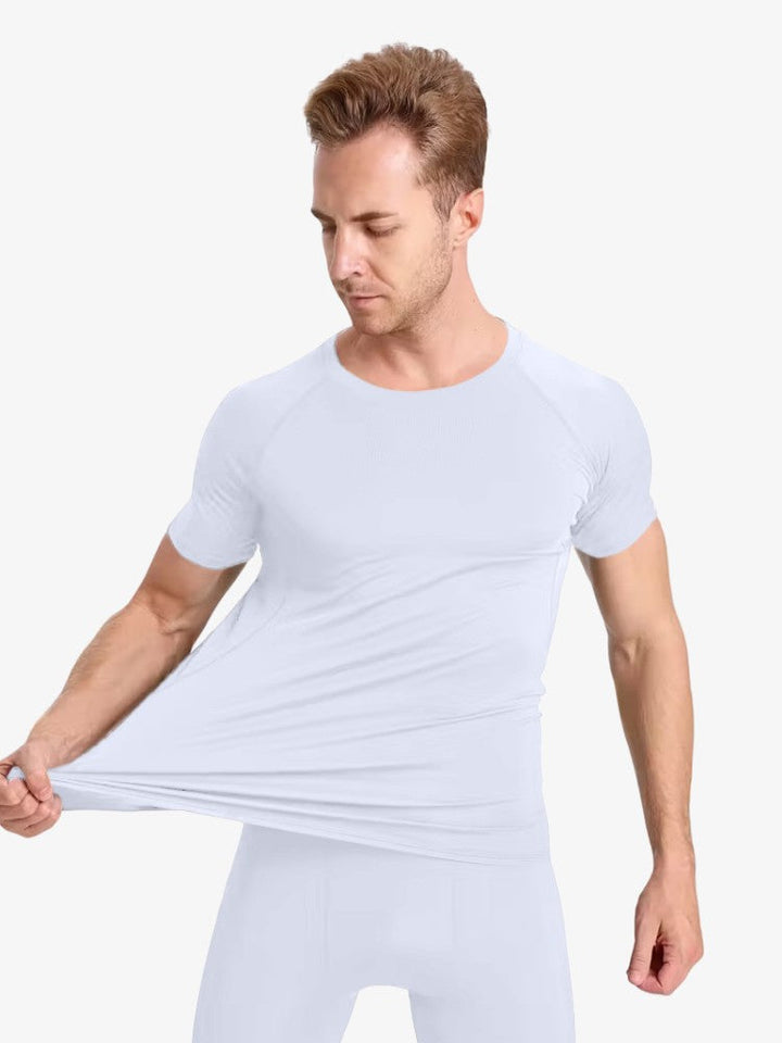 Haut de compression premium à manches courtes avec matière thermoactive – Soutien musculaire et amélioration de la posture, tailles S à 2XL 6