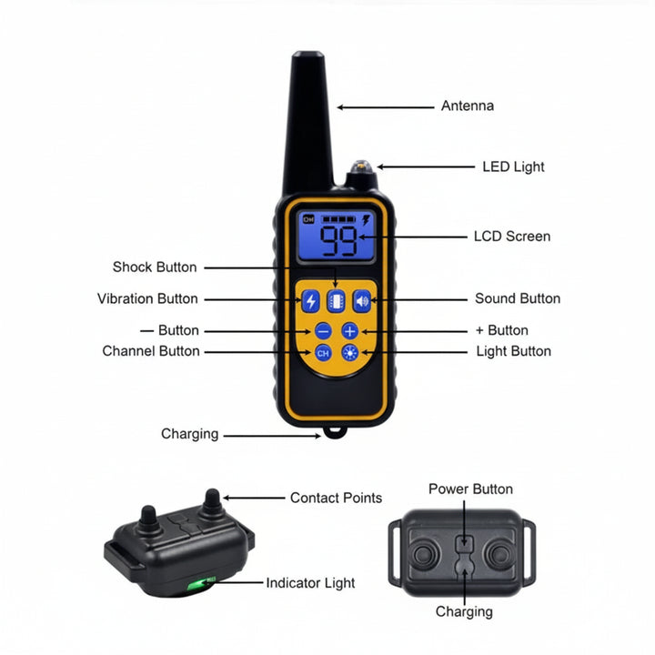 Dog Training Collar Waterproof Remote Control Shock Collar