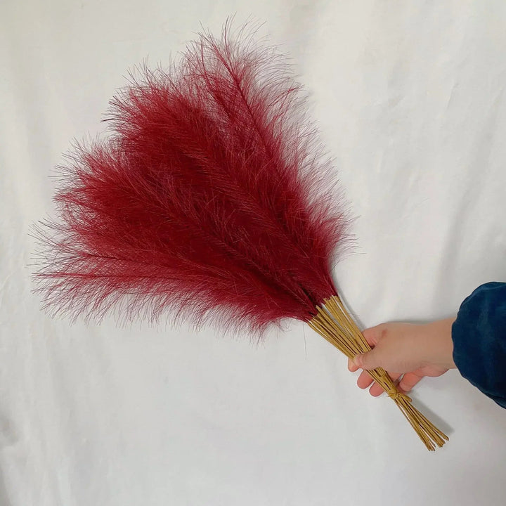 Herbe de Pampa Moelleuse pour Décoration Intérieure – 10 Tiges Élégantes de 45-50 cm en Fibre Synthétique 16