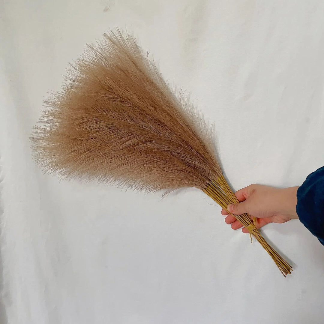 Herbe de Pampa Moelleuse pour Décoration Intérieure – 10 Tiges Élégantes de 45-50 cm en Fibre Synthétique 2
