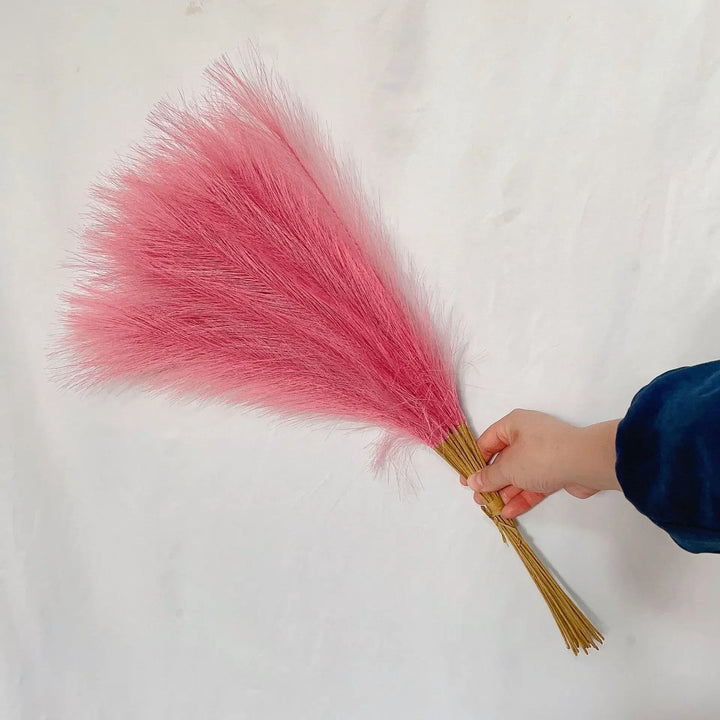 Herbe de Pampa Moelleuse pour Décoration Intérieure – 10 Tiges Élégantes de 45-50 cm en Fibre Synthétique 20